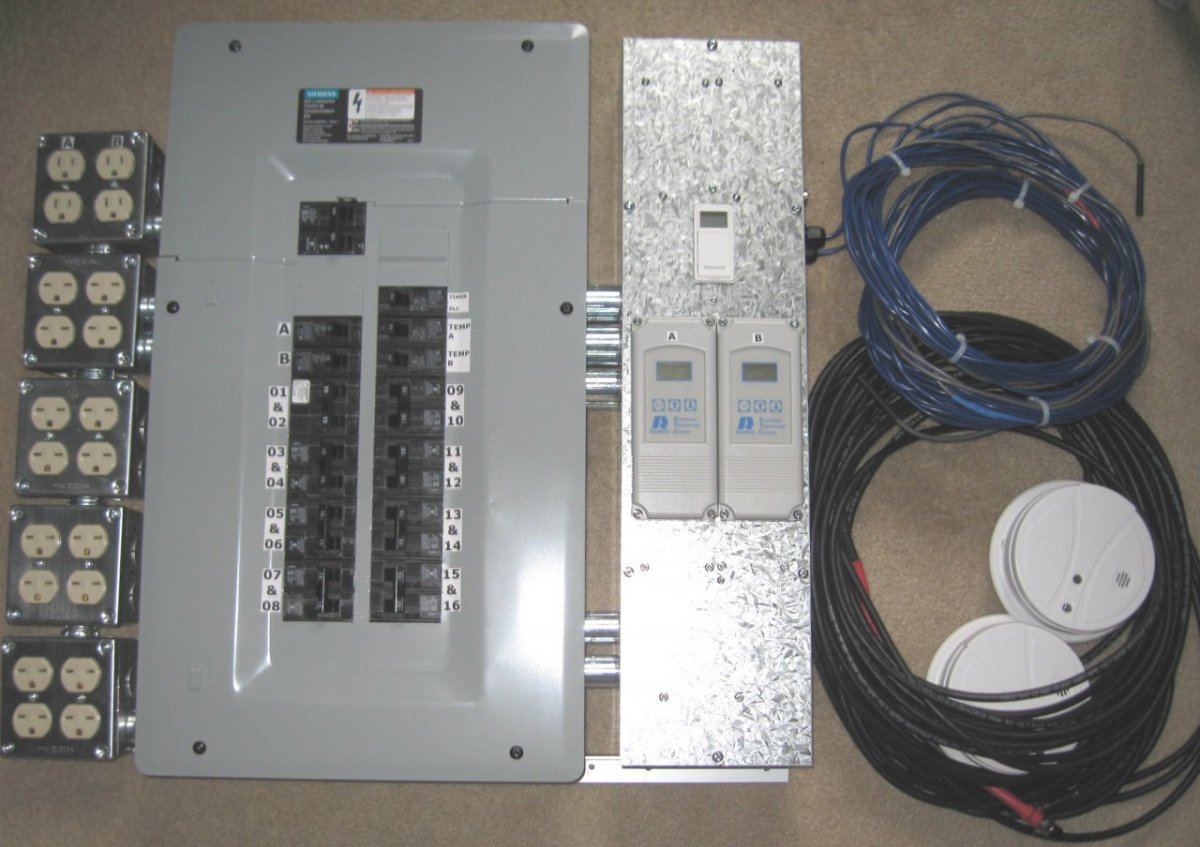 20 Ballast Panel with high temp smoke detectors time delays PLC