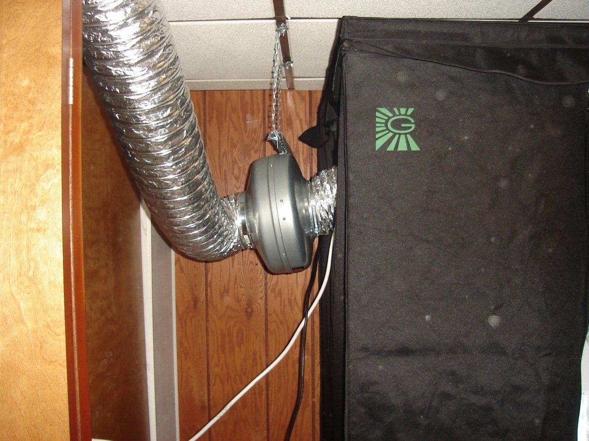 6in inline fan drop ceiling set up