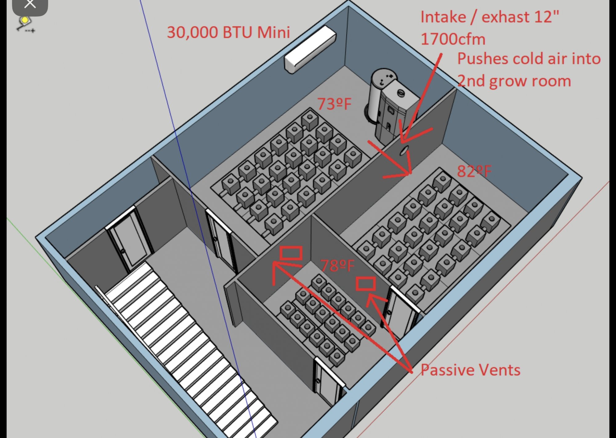 Air flow question with cad  drawings of my grow setup 2
