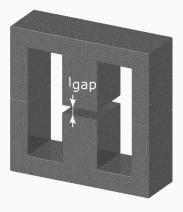 Air Gap Ferrite E core Layout 