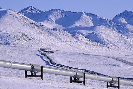 Alaska pipeline in winter 5499