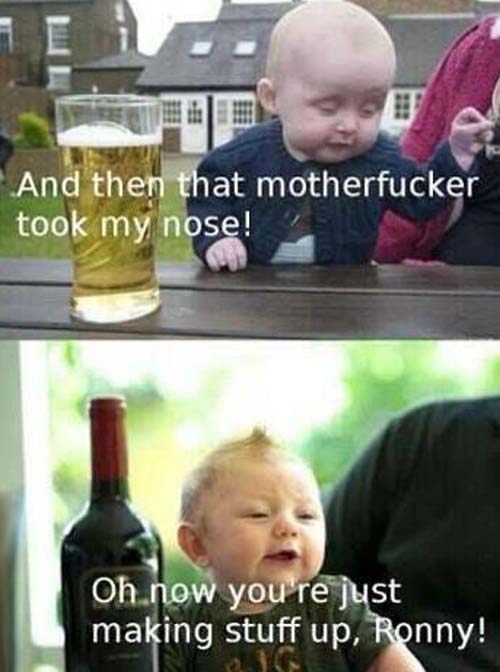 Amusing drunk babies meme