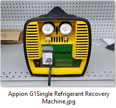 Appion g 5  appion g1 refrigerant recovery machines   can these be used for butane recovery 2
