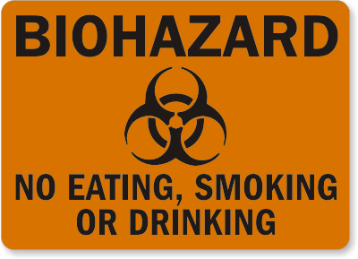 Biohazard no eating sign 1  59662