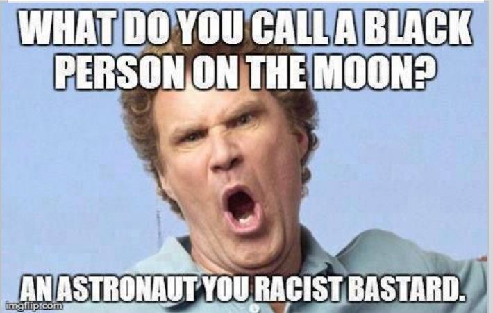 Black person on the moon