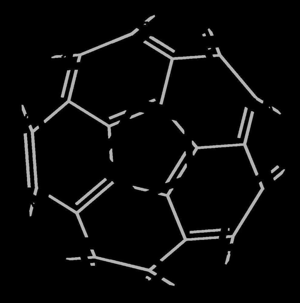 Buckminsterfullerene 2D skeletal