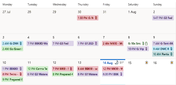 Capture g calendar