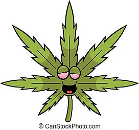 Cartoon marijuana leaf happy cartoon marijuana leaf with a happy expression illustration csp23