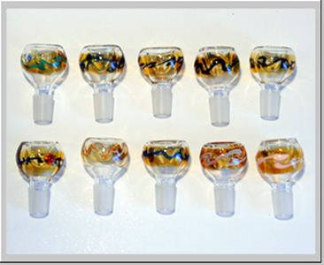 Color glass bong accessories bowl stem slider 3