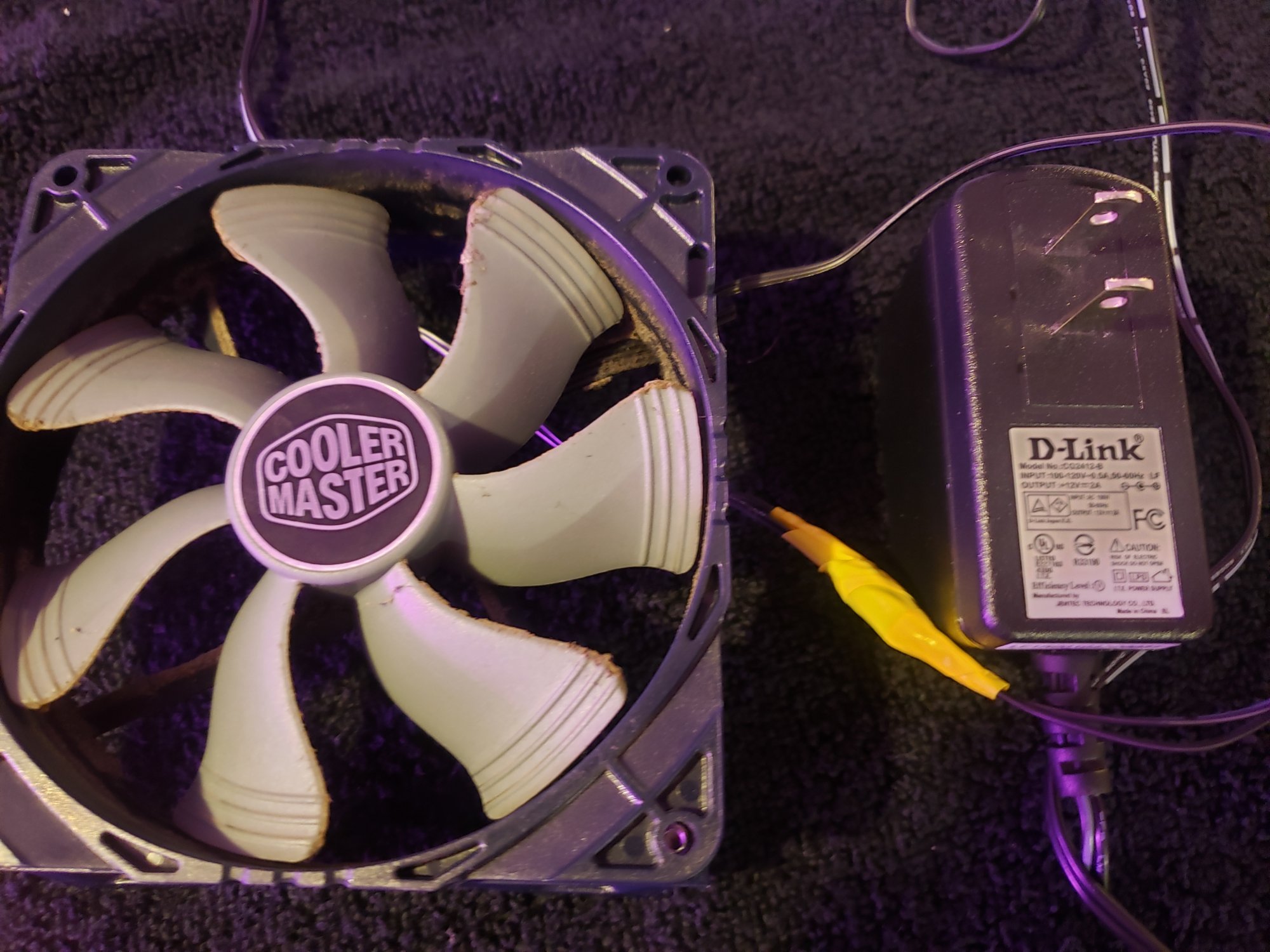 CPU fan wired to 12v dlink