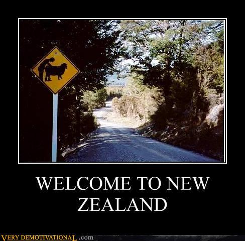 Demotivational posters welcome to new zealand