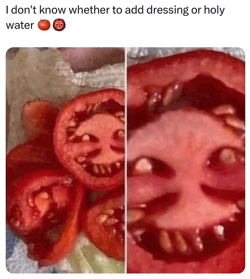 Dont know whether add dressing or holy water