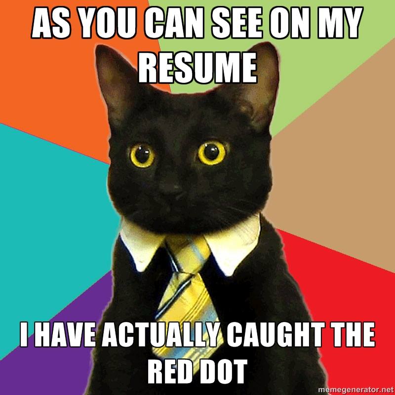 Dot on resume
