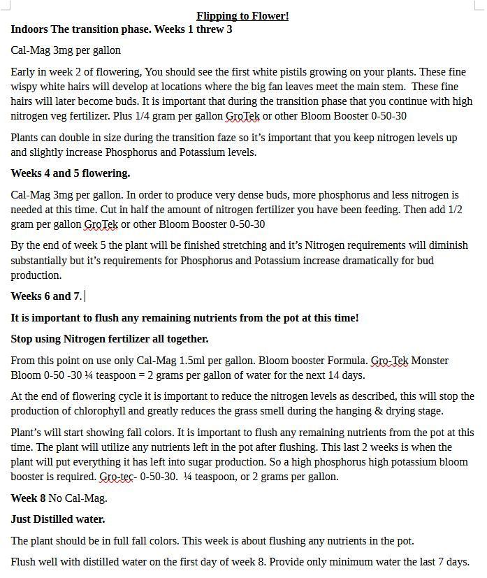 Flowerin Schedual