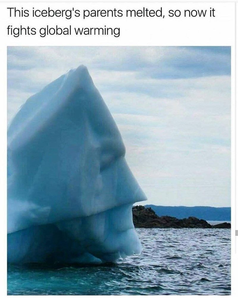 Funny meme about an iceberg that looks like batman