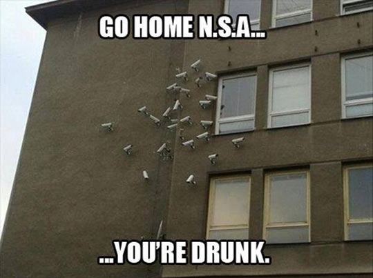 Funny NSA cameras drunk together