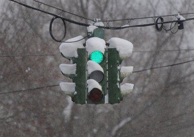 Green over red winter