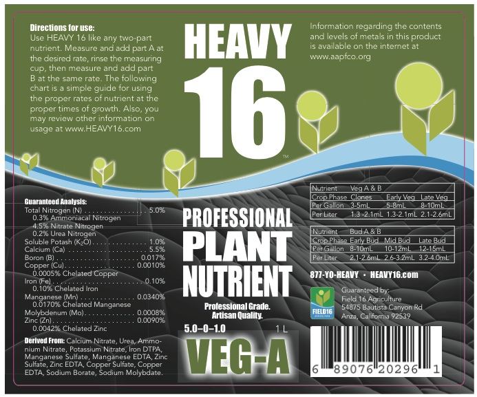 Heavy 16 Nutrient Chart