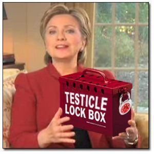 Hillary testicle lockbox