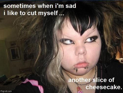 I like to cut myself