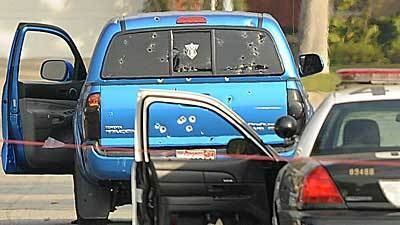LAPD manhunt pickup truck