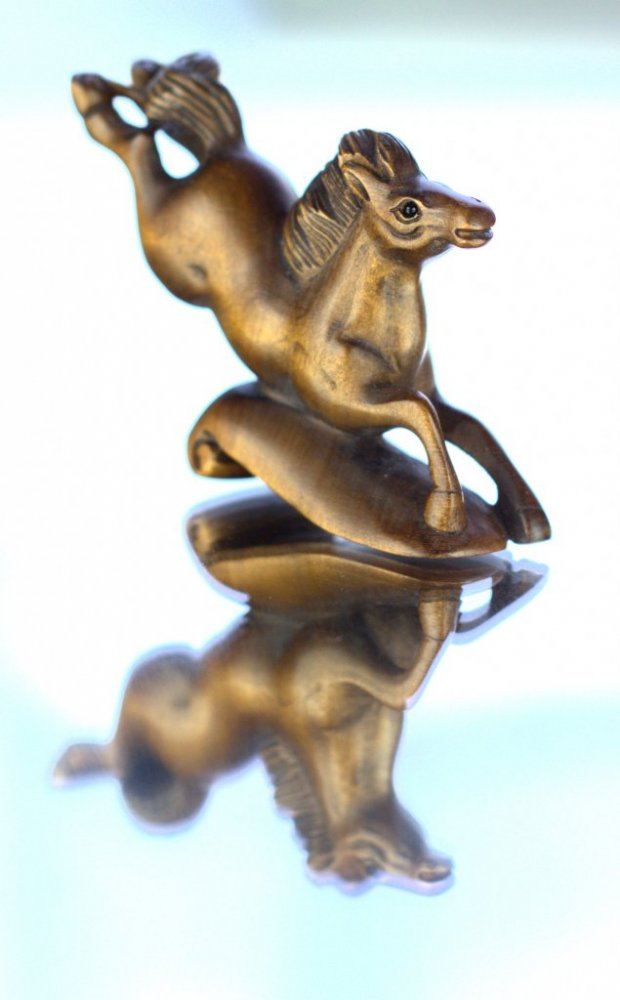 Leaping horse netsuke II