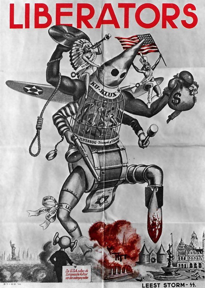 Liberators Kultur Terror Anti Americanism 1944 Nazi Propaganda Poster