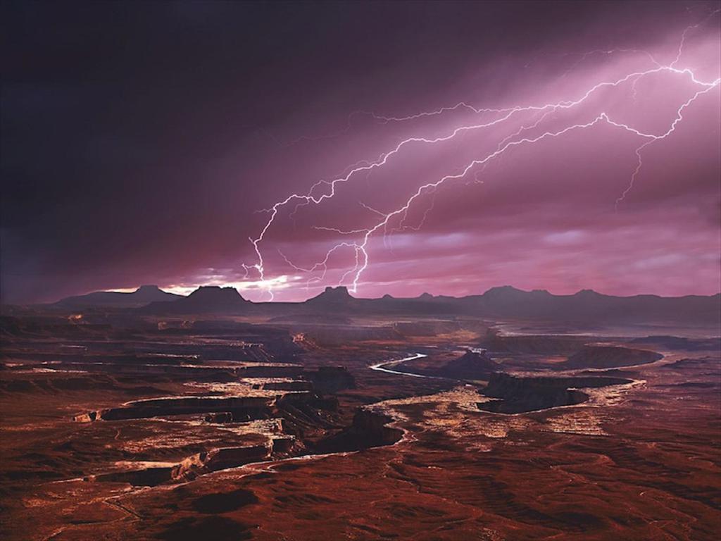 Lightning Over the Green River Canyonlands Utah  Wallpaper 7icf2