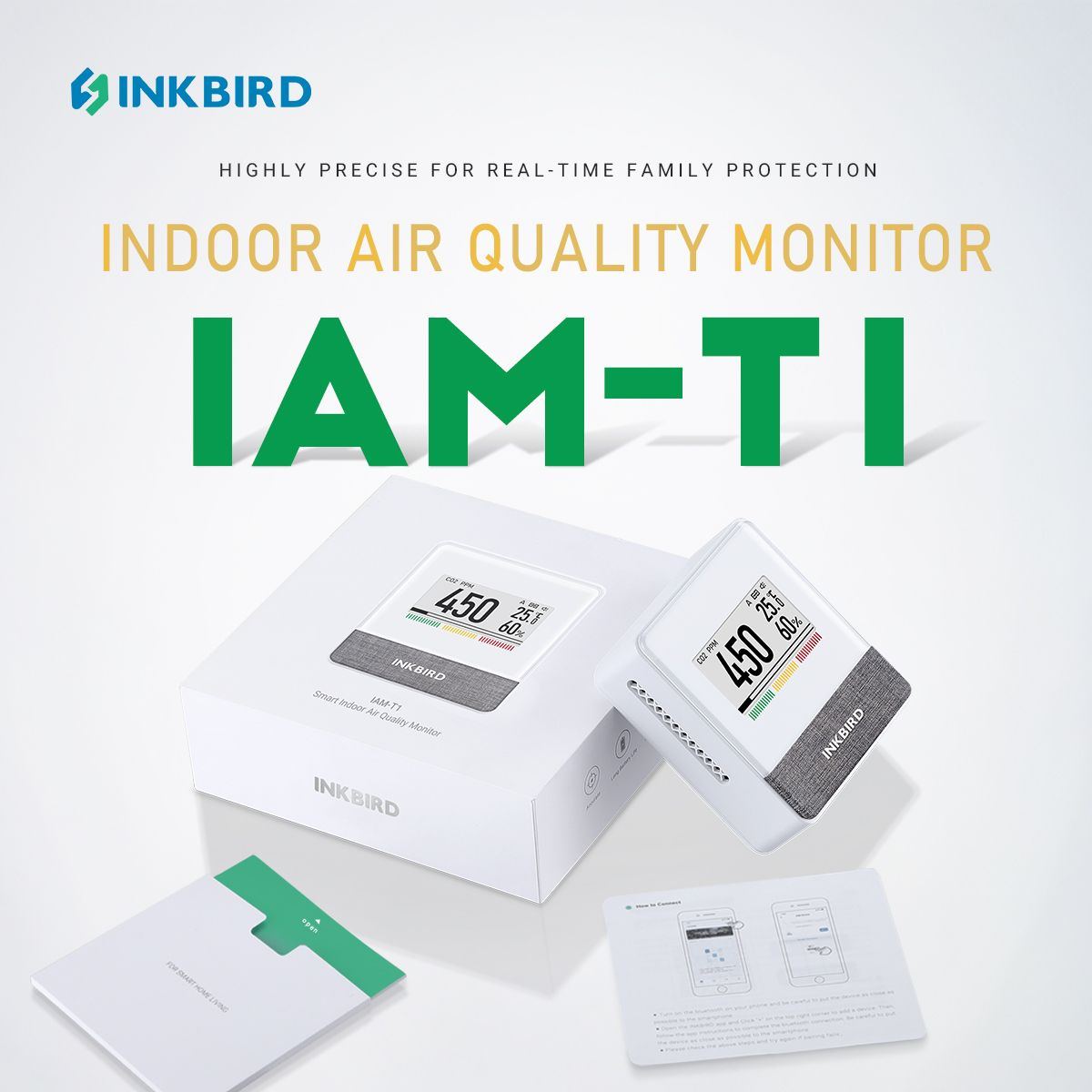 New product launch   inkbird iam t1 indoor air quality monitor