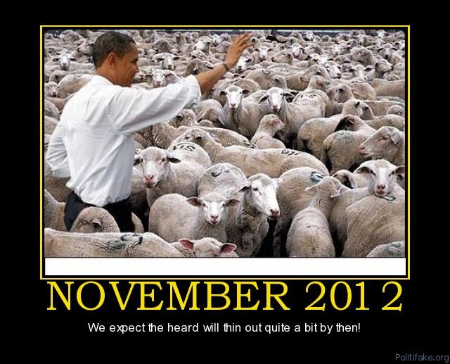 November 2012 obama sheeple dying breed political poster 1293524619
