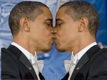 Obama kissing self2