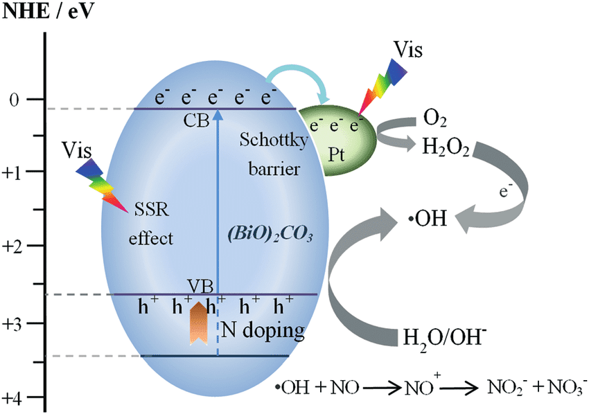 Photocatalytic mechanism and reaction pathway of photocatalytic NO oxidation with Pt