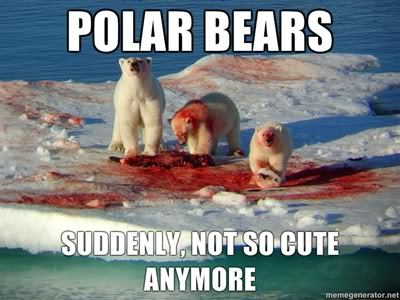 POLAR BEARS SUDDENLY NOT SO CUTE ANYMORE