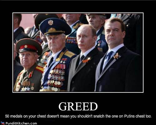 Political pictures putin greed