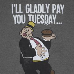 Popeye Pay Tuesday Gray Shirt POP