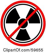Radiation Prohibited Sign On White
