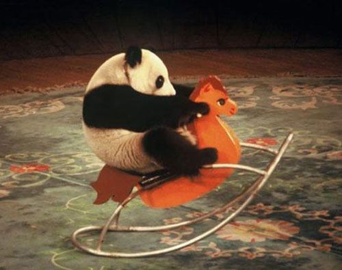 Rocking horse panda