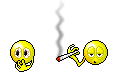Smileys passing joint