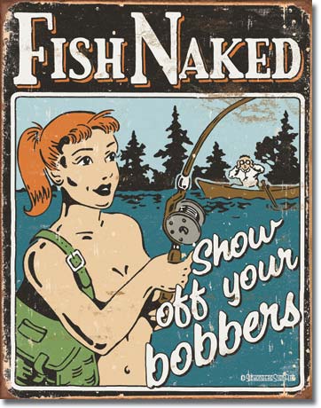 Tin sign bobbers