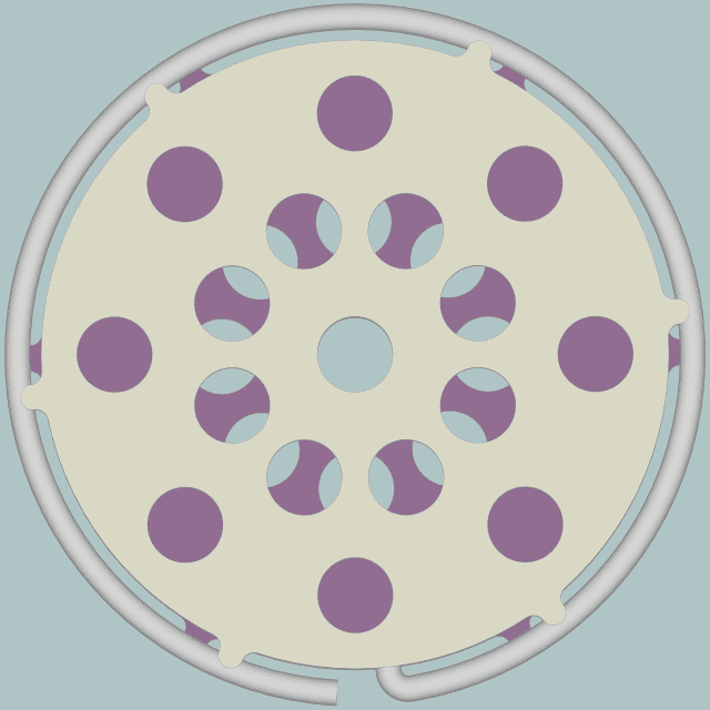 Twin Disk Flux Torsion OpenSCAD 640x640