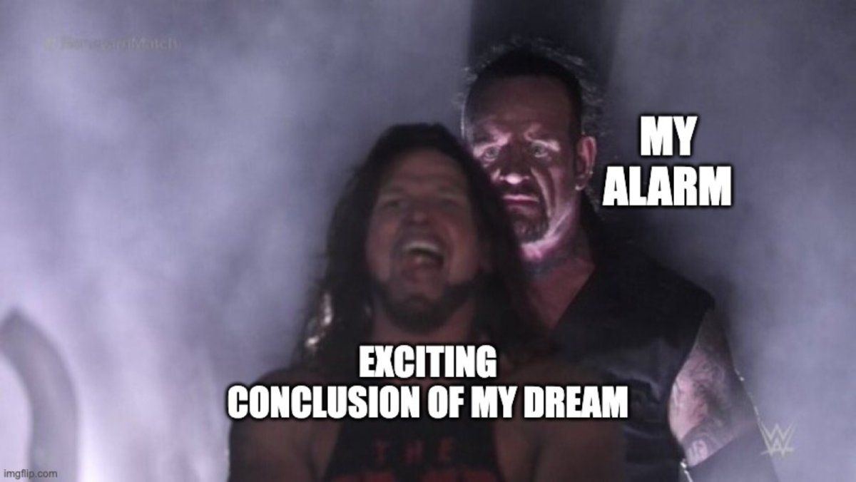 Undertaker meme waking up from dreams