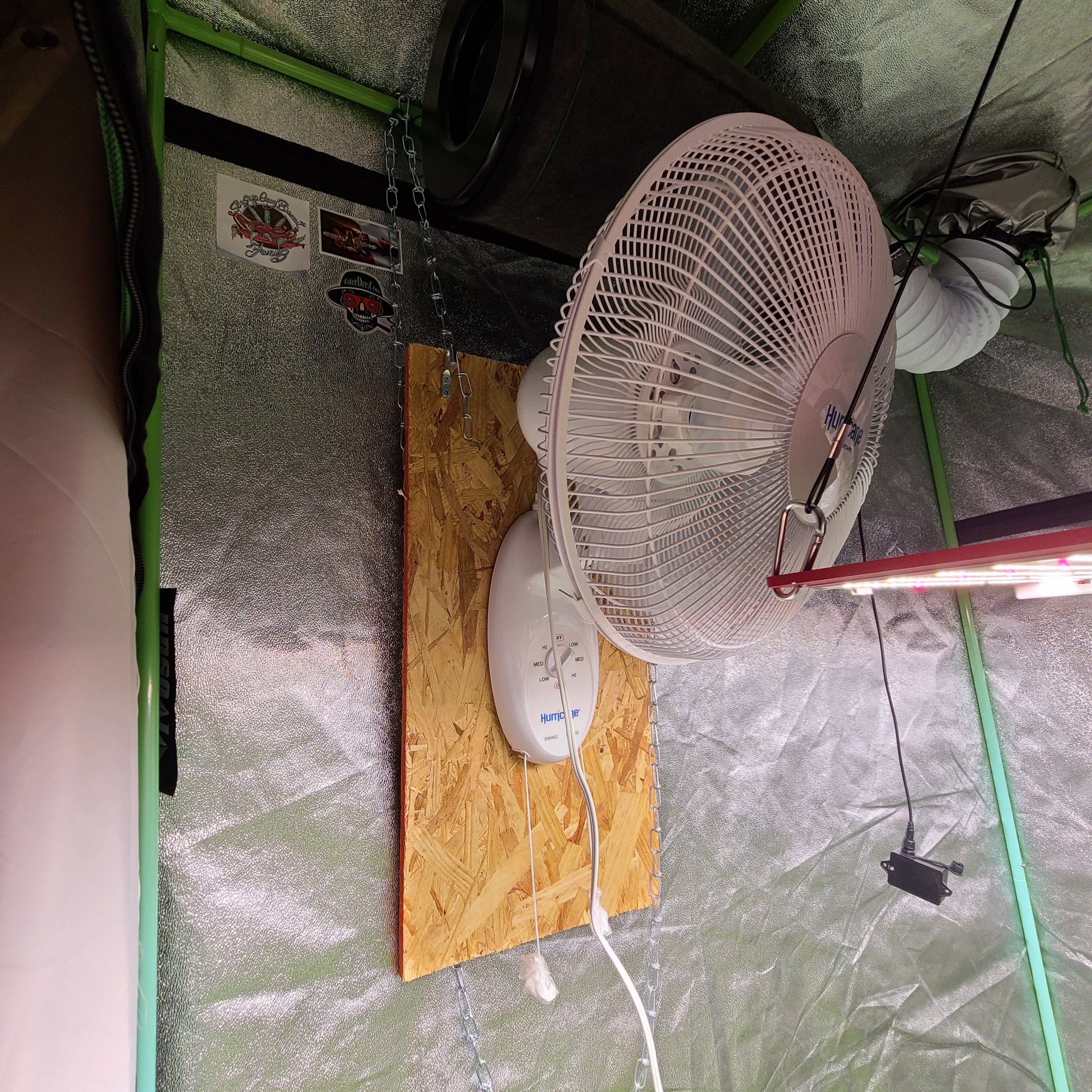 Wall mount fan grow hack