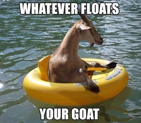 Whatever floats goat