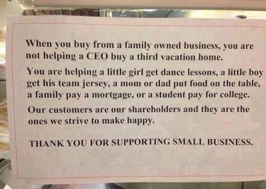 Why should you support small business