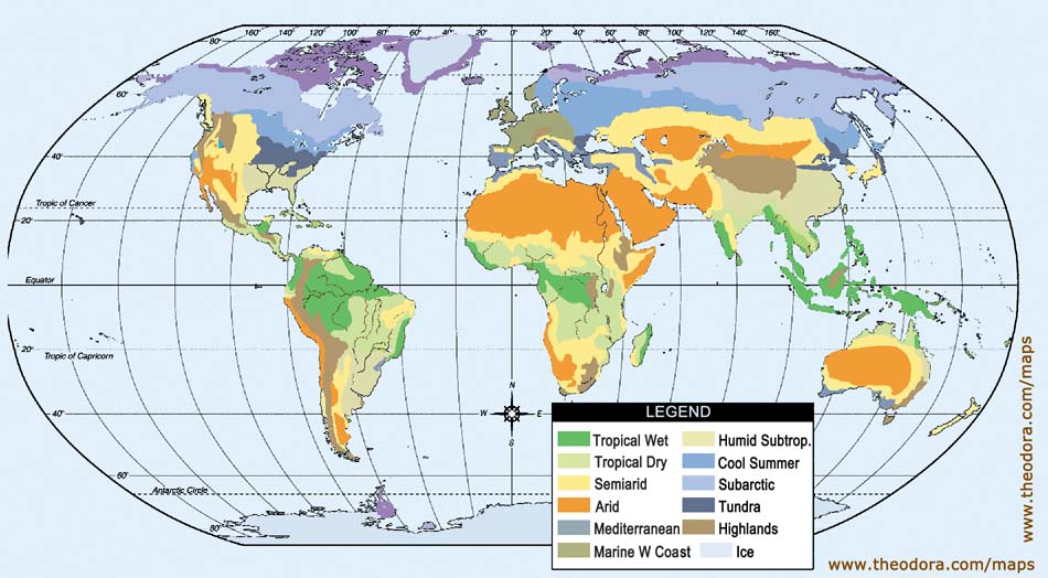 World climate map large