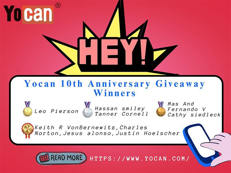 Yocan 10th anniversary giveaway winners