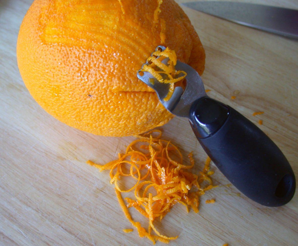 Zesting an orange