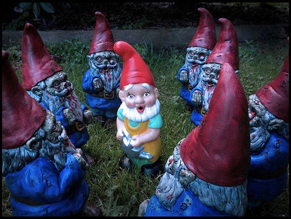 Zombie garden gnomesetsy