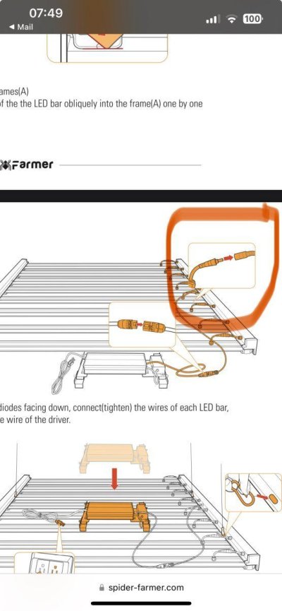 Longer light cord for spider farmer g4500