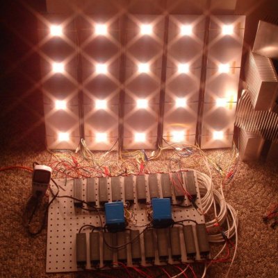 DIY LED with COBs - small medium and large grows
